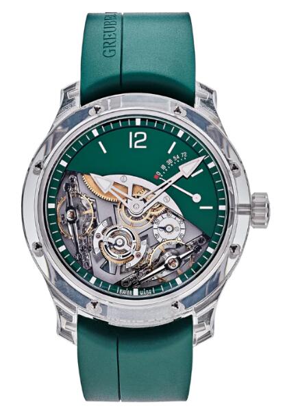 Replica Greubel Forsey Watch Double Balancier Green Sapphire Men